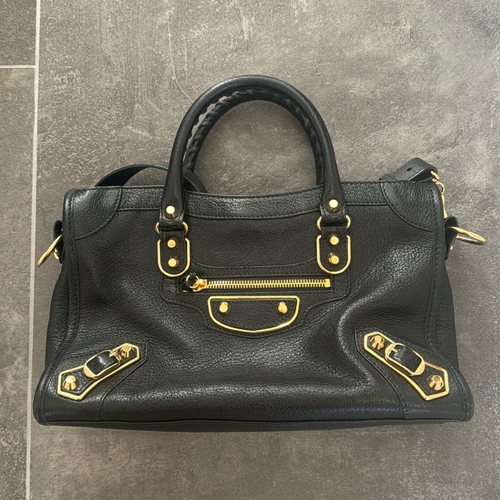 Balenciaga City Classic Metallic Edge Small
